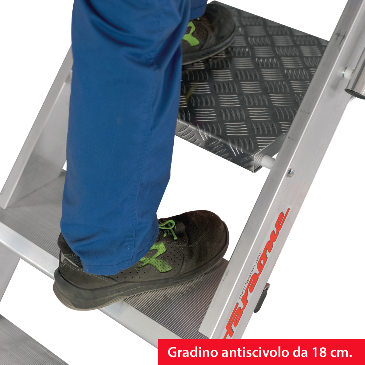 Faraone CM Professional Aluminium Step Stool - Image 2